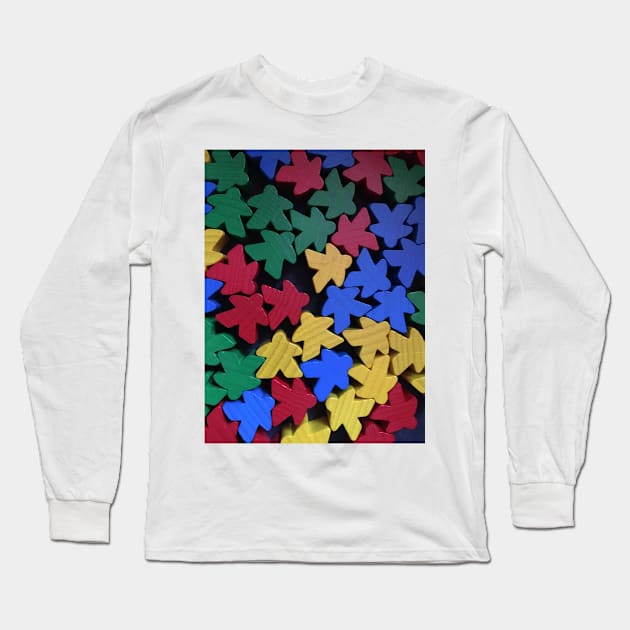 Lots of meeples Long Sleeve T-Shirt by Whitespider1066